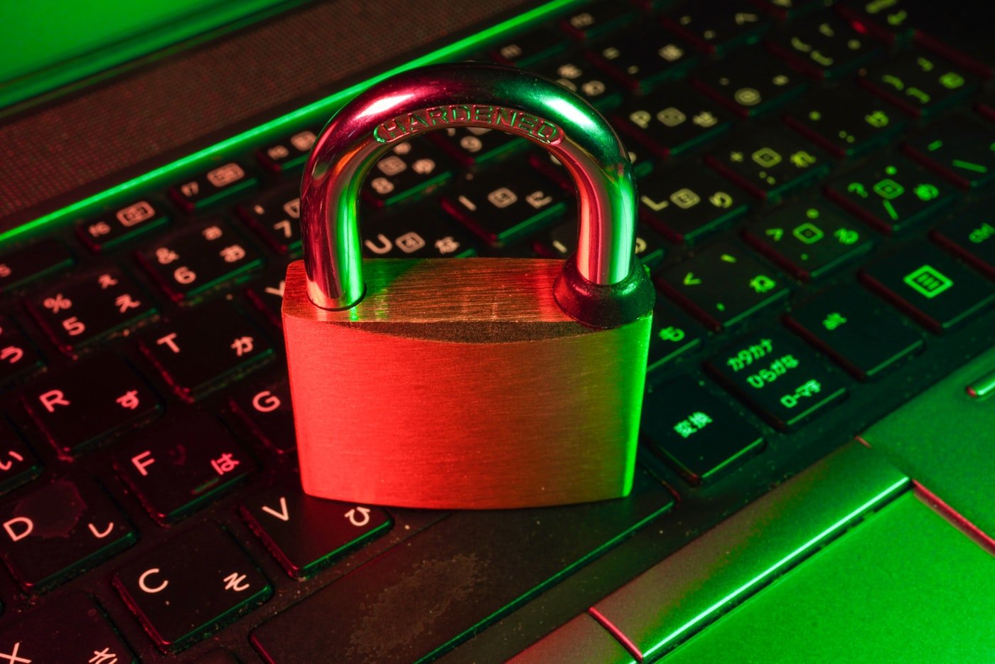 Digital security lock representing careful file handling